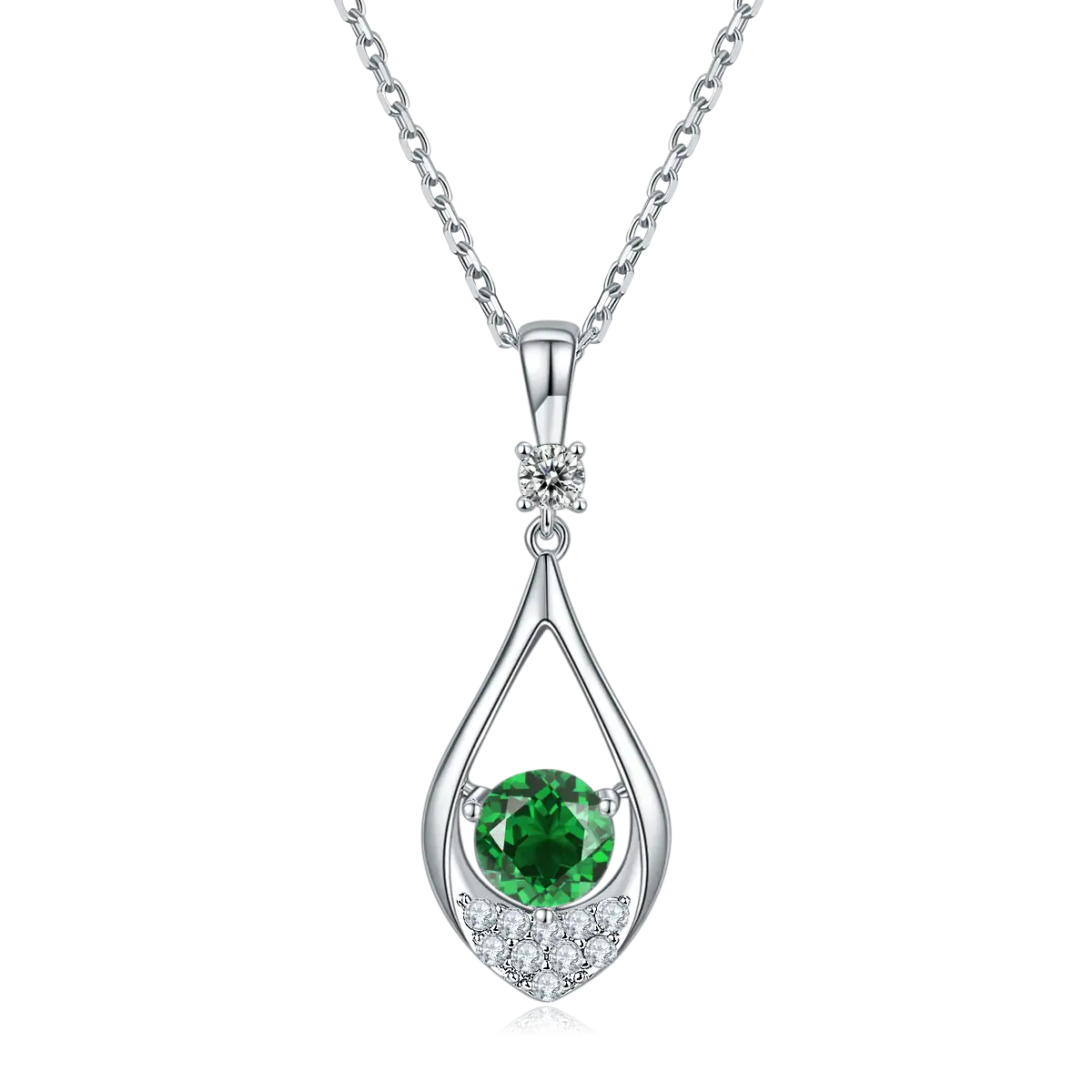 Messi Jewelry JS020 Drop Shape 925 Silver Necklace 3