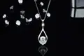 Messi Jewelry JS020 Drop Shape 925 Silver Necklace 5