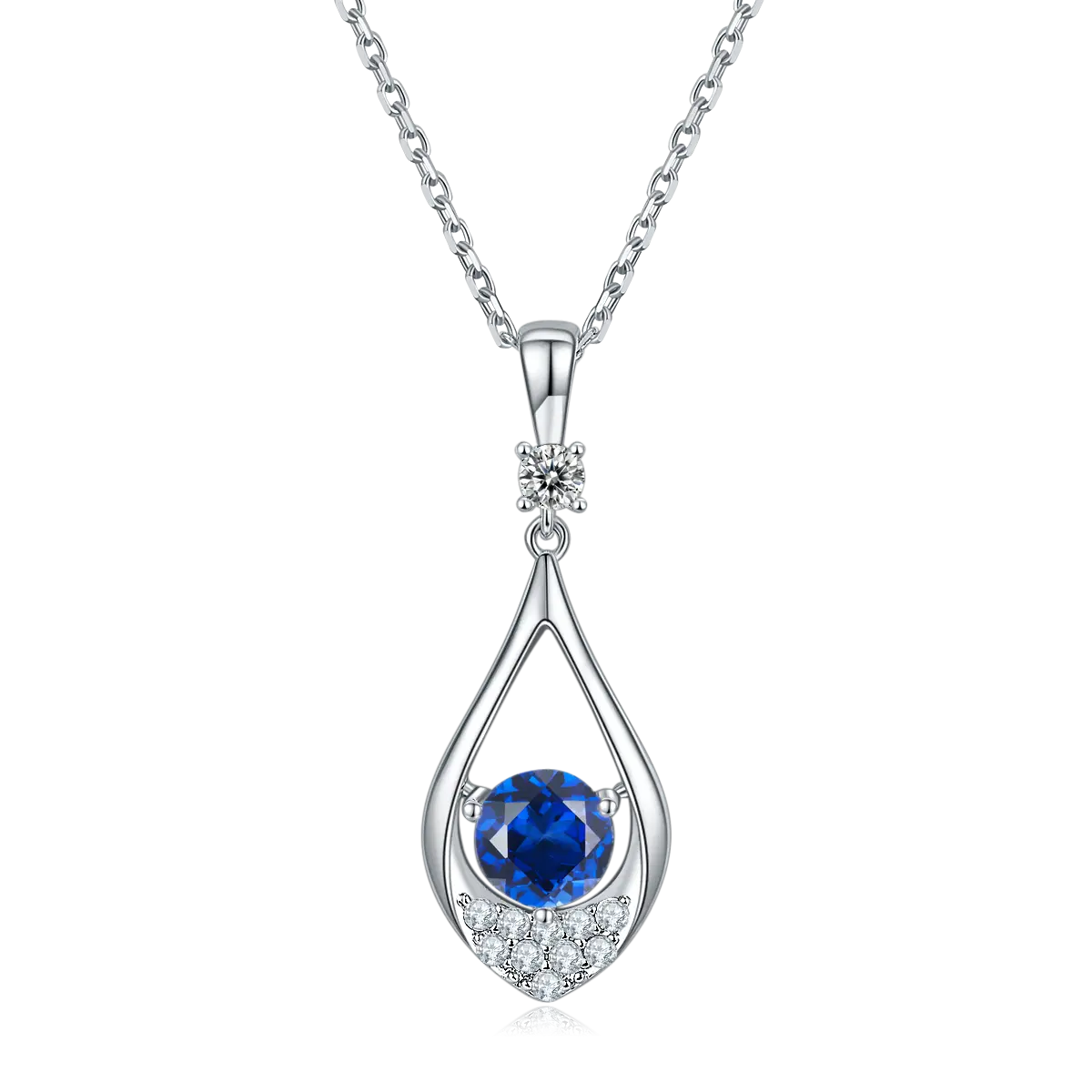 Messi Jewelry JS020 Drop Shape 925 Silver Necklace 2