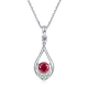 Messi Jewelry JS020 Drop Shape 925 Silver Necklace 7