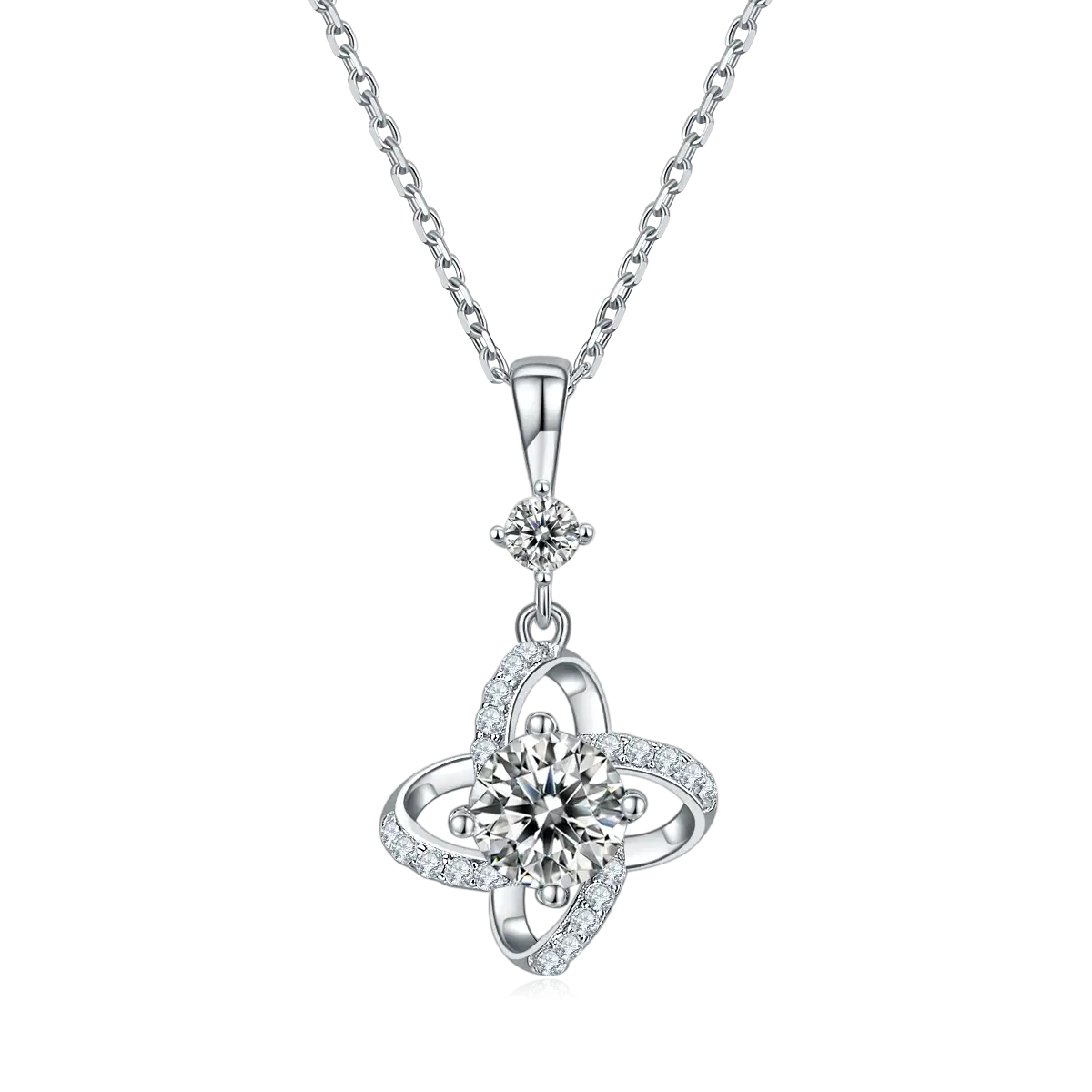 Gioielli Messi - Gioielli Messi JS100 Moissnaite Ruby Sapphire 925 Necklace Necklace 1