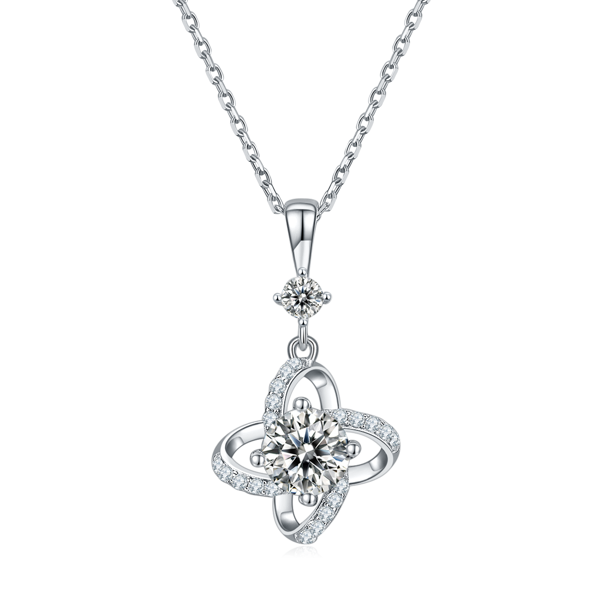 Barang Kemas Messi - Barang Kemas Messi JS100 Moissnaite Ruby Sapphire 925 Perak Kalung Kalung 8