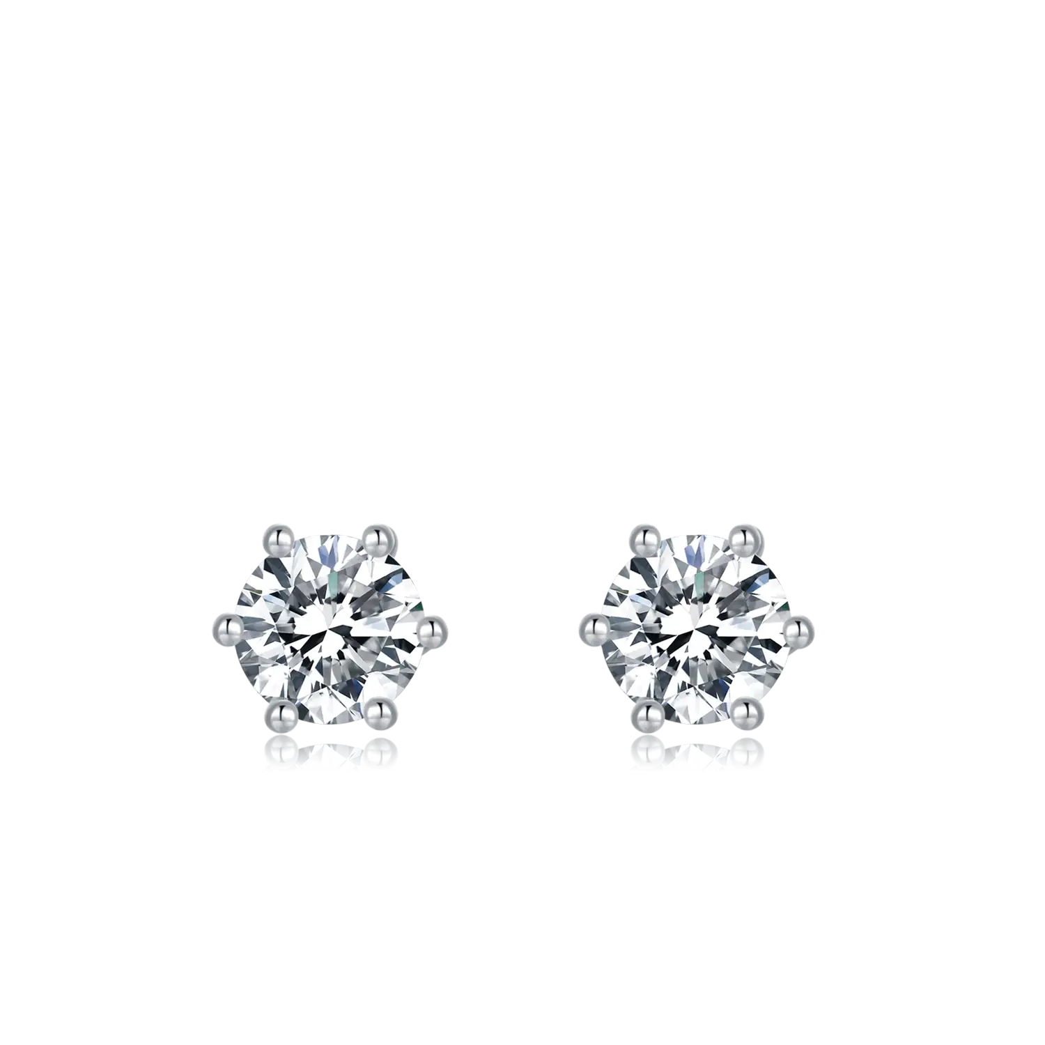 Messi Jewelry - Messi gioielli rotondi a forma di moissanite Orecchini 925 Sterling Silver for Women Earings 1