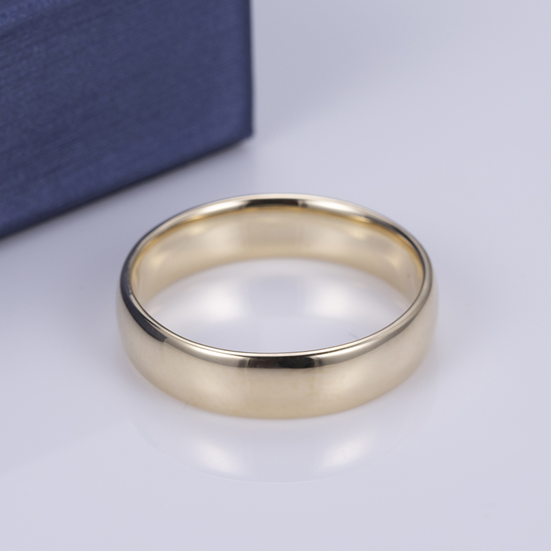 Messi Jewelry - Messi Jewelry MSR-534 Engagement Or Wedding of Men's 9k Yellow Gold Band Wedding Band 9