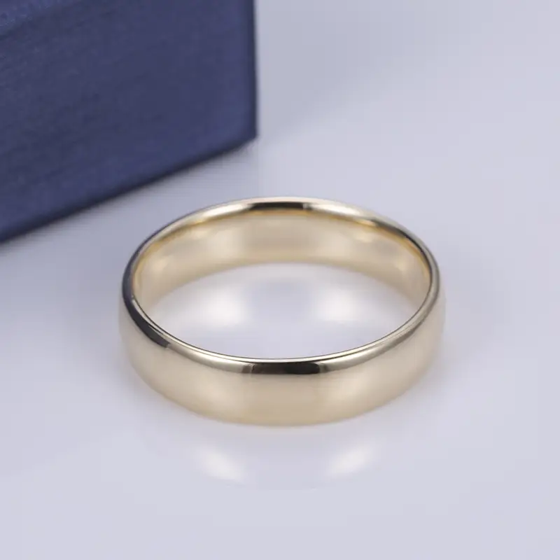 Messi Jewelry - Messi Jewelry MSR -534 Engagement o Wedding of Men's 9k Yellow Gold Band Band Cand 1