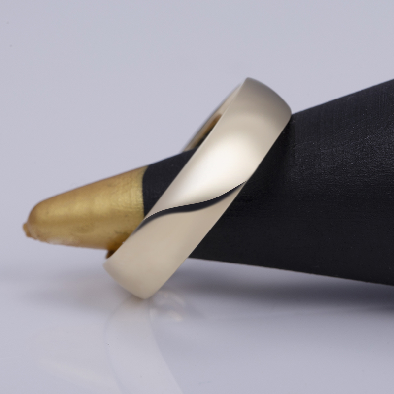 Messi Jewelry - Messi Jewelry MSR-534 Engagement Or Wedding of Men's 9k Yellow Gold Band Wedding Band 11