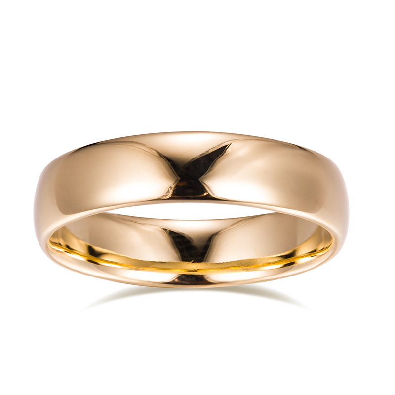 Messi Jewelry - Messi Jewelry MSR-534 Engagement Or Wedding of Men's 9k Yellow Gold Band Wedding Band 8