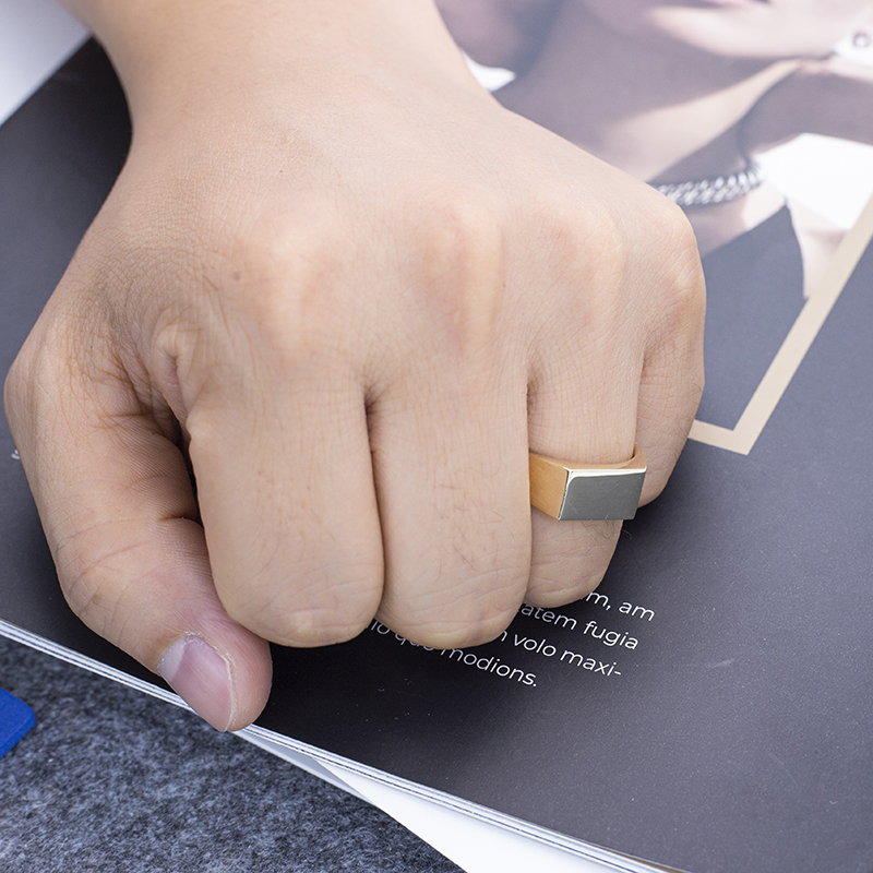 Barang Kemas Messi - MS-525 10K Emas Pepejal Barang Kemas Perkahwinan Lelaki Cincin Cincin Kahwin 13