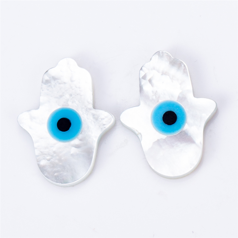 Messi Jewelry - Hand shape eye shell mother of pearl Mother Of Pearl 8