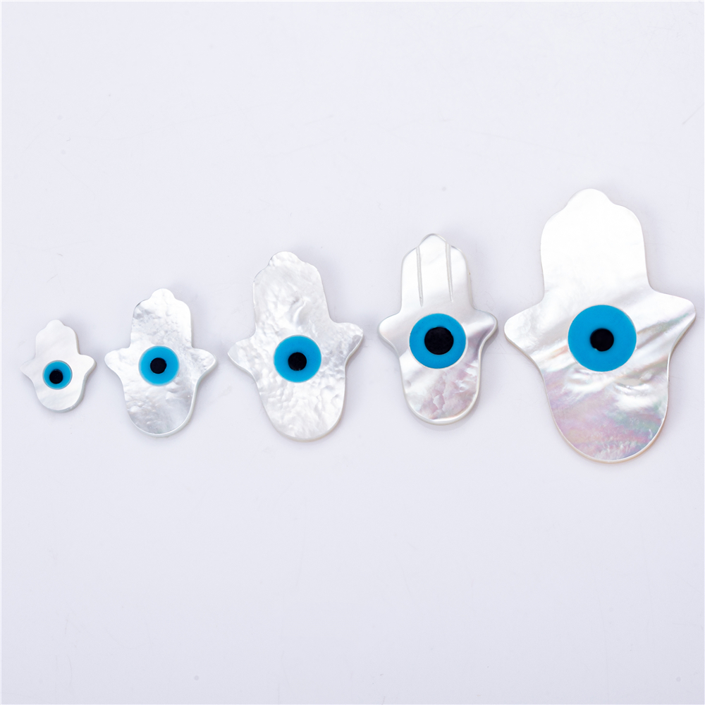 Messi Jewelry - Hand shape eye shell mother of pearl Mother Of Pearl 15
