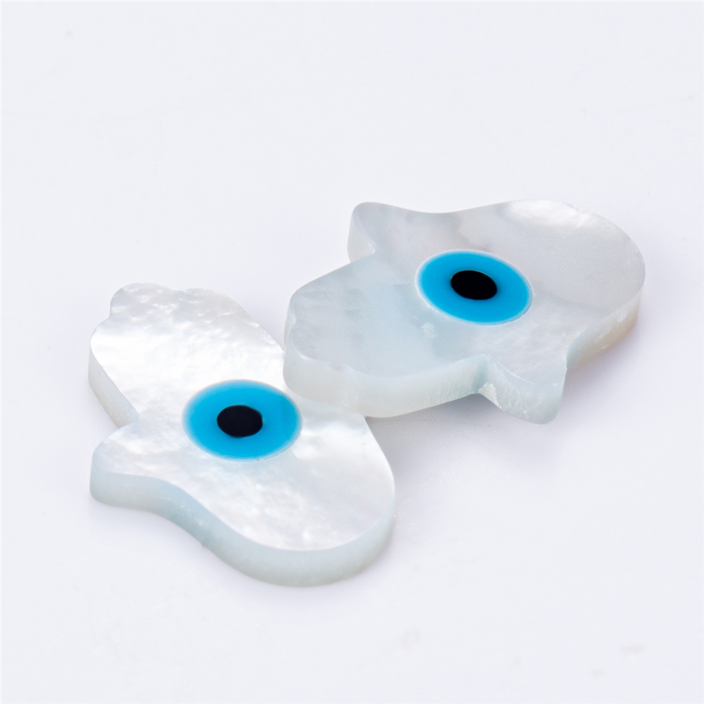 Messi Jewelry - Hand shape eye shell mother of pearl Mother Of Pearl 9