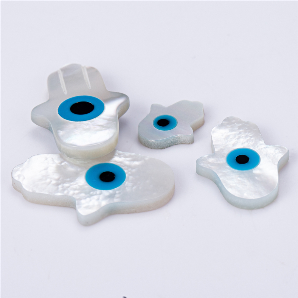 Messi Jewelry - Hand shape eye shell mother of pearl Mother Of Pearl 10