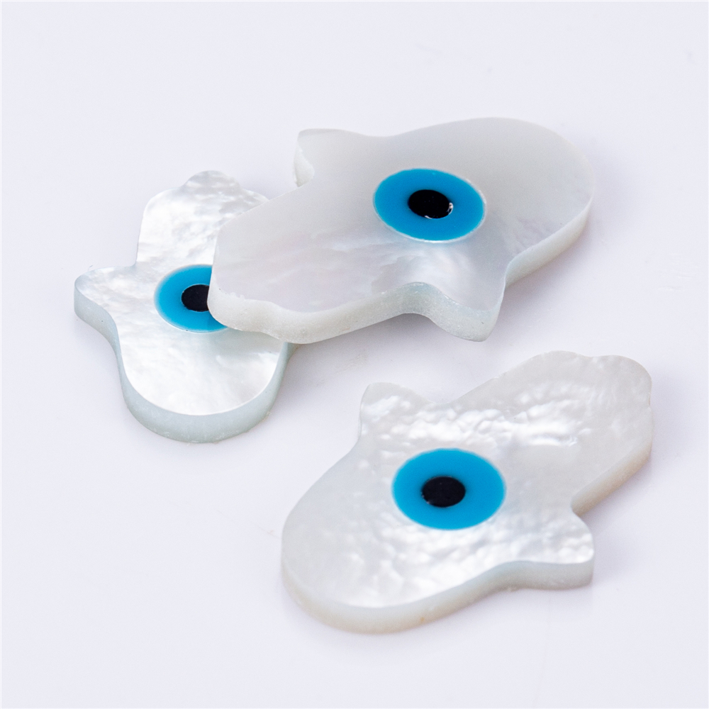 Messi Jewelry - Hand shape eye shell mother of pearl Mother Of Pearl 14