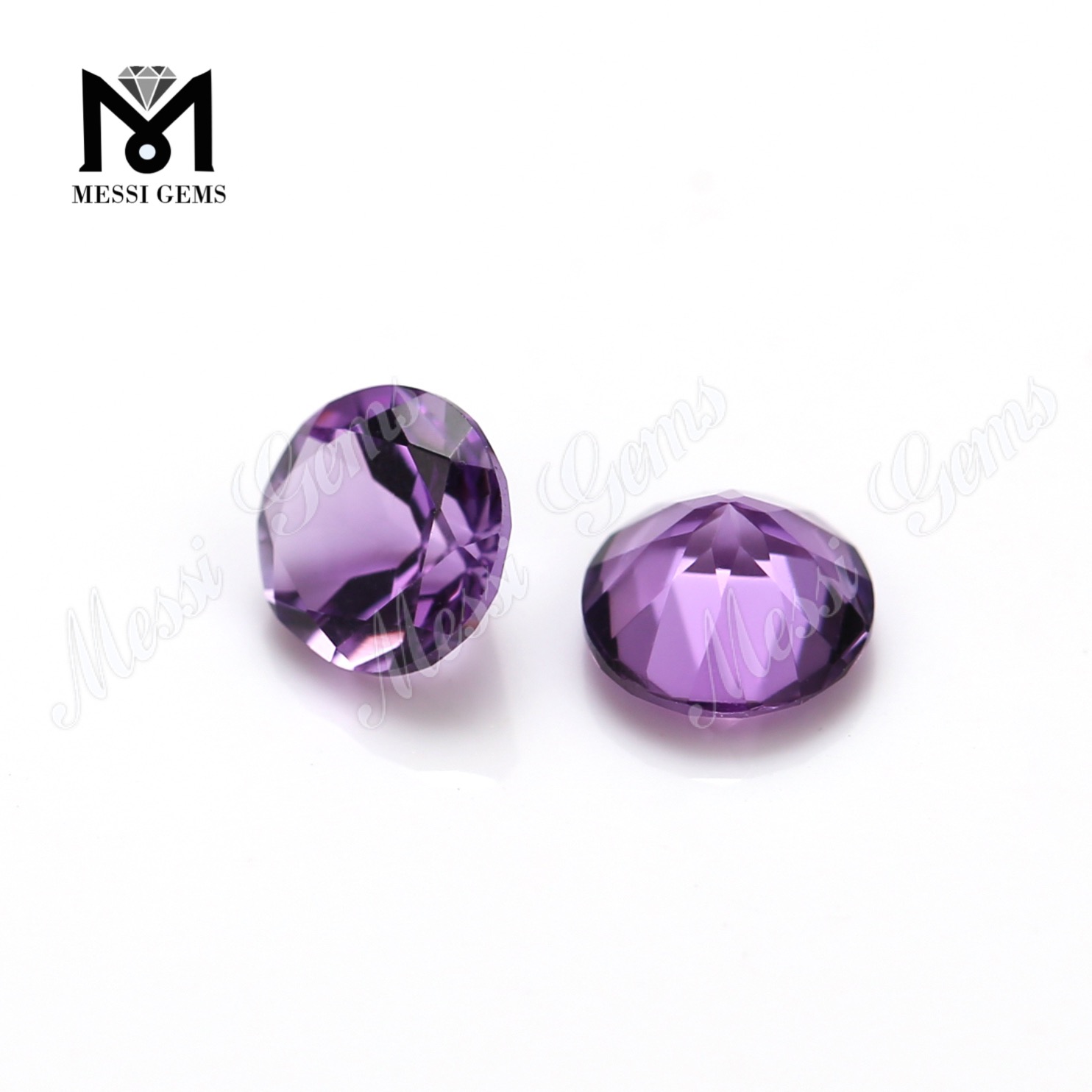 Messi Jewelry - Wholesale Price Synthetic Amethyst Stone Hydrothermal Quartz Synthetic Quartz Synthetic Ruby 12