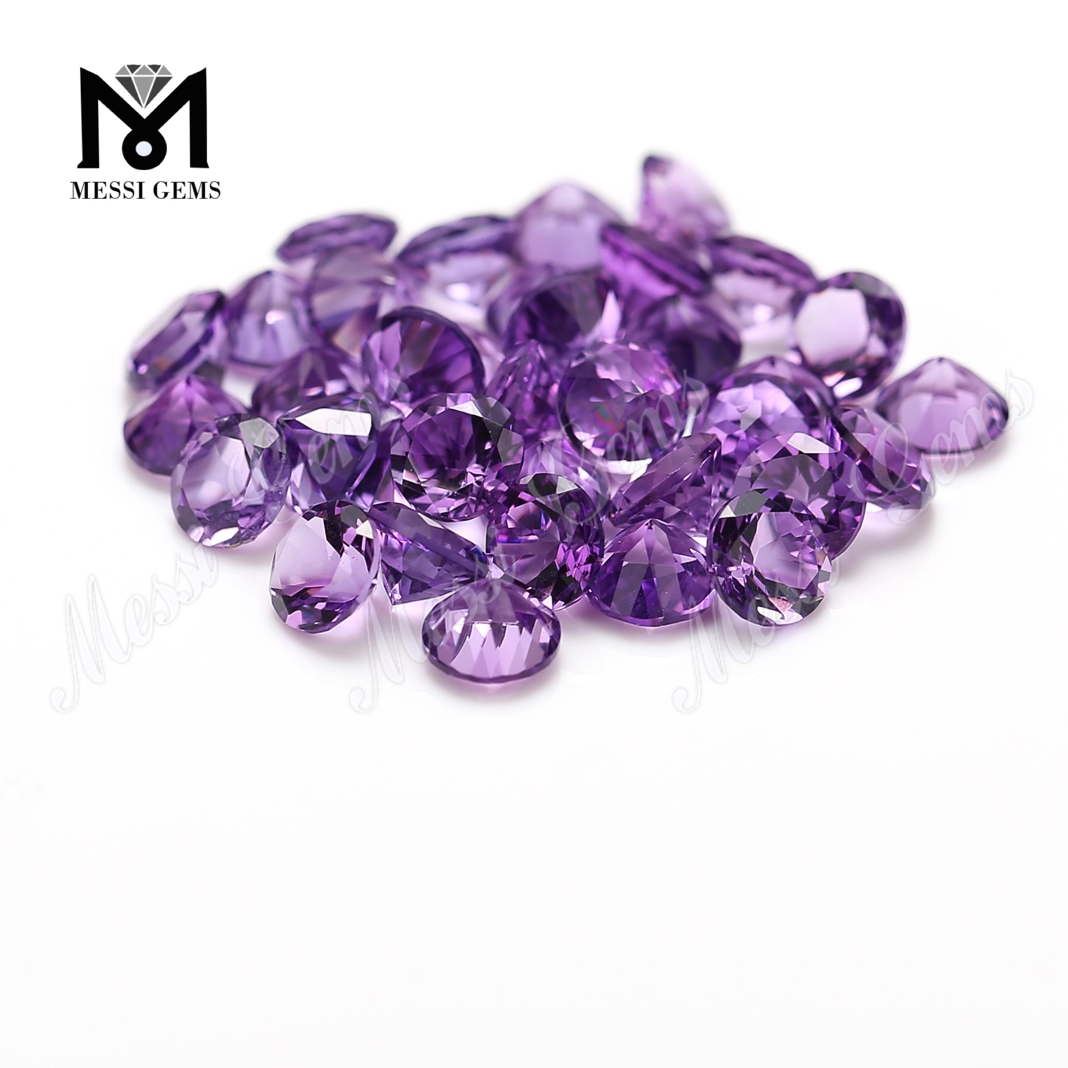 Messi Jewelry - Wholesale Price Synthetic Amethyst Stone Hydrothermal Quartz Synthetic Quartz Synthetic Ruby 8