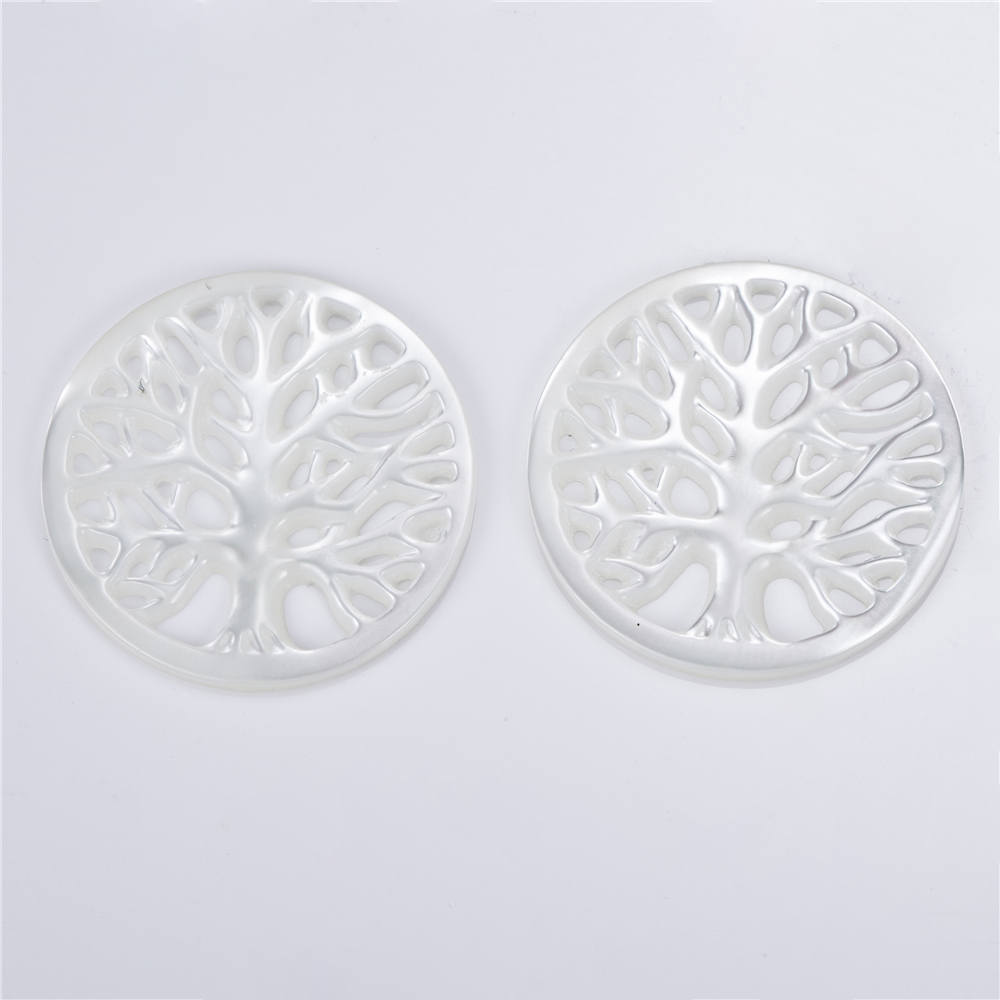 Messi Alahas - Round porma White Black Tree Shell Inahan ni Perrl Inahan sa Perlas 8