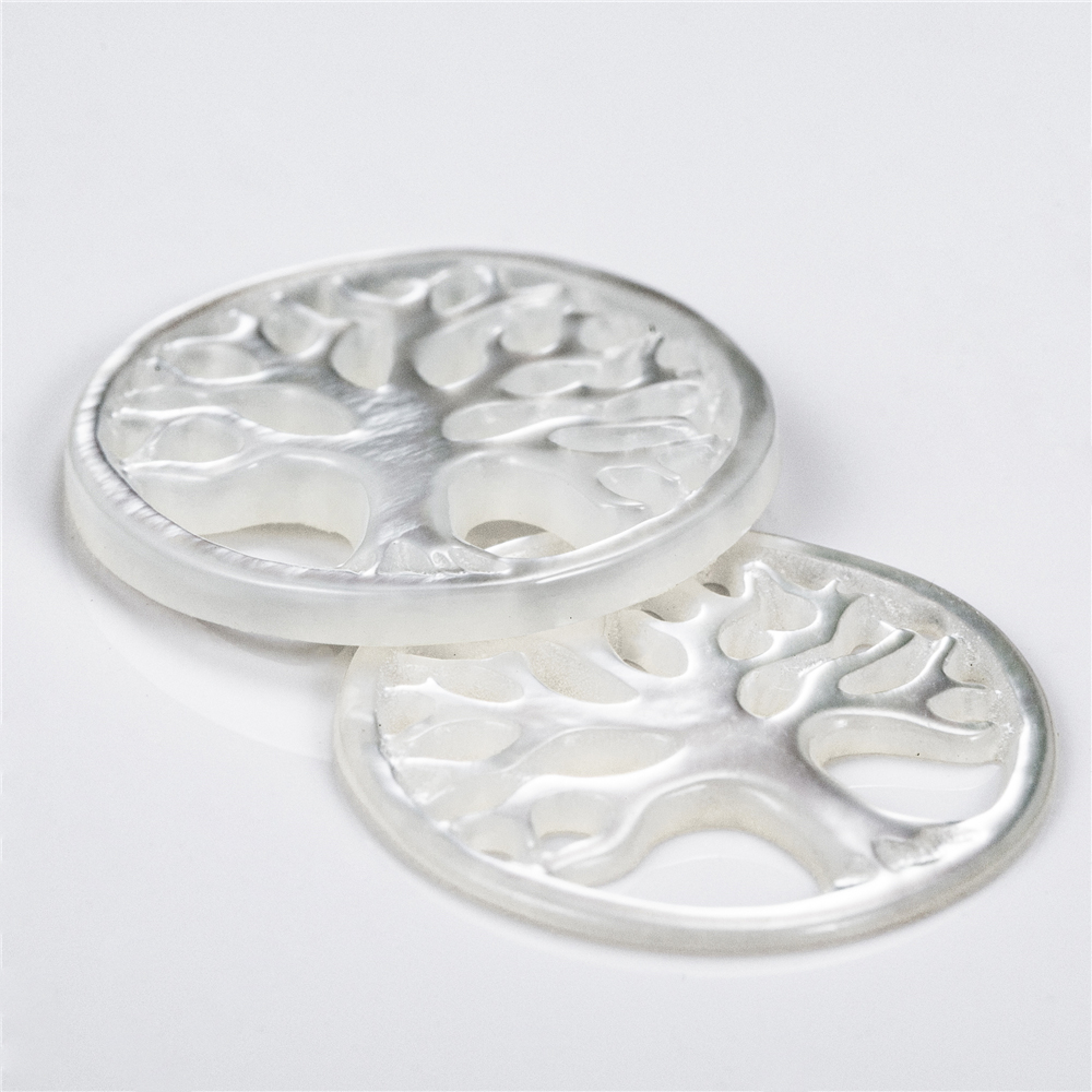 Messi Alahas - Round porma White Black Tree Shell Inahan ni Perrl Inahan sa Perlas 11