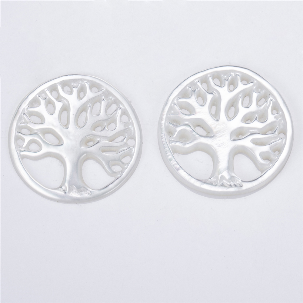 Messi Alahas - Round porma White Black Tree Shell Inahan ni Perrl Inahan sa Perlas 10