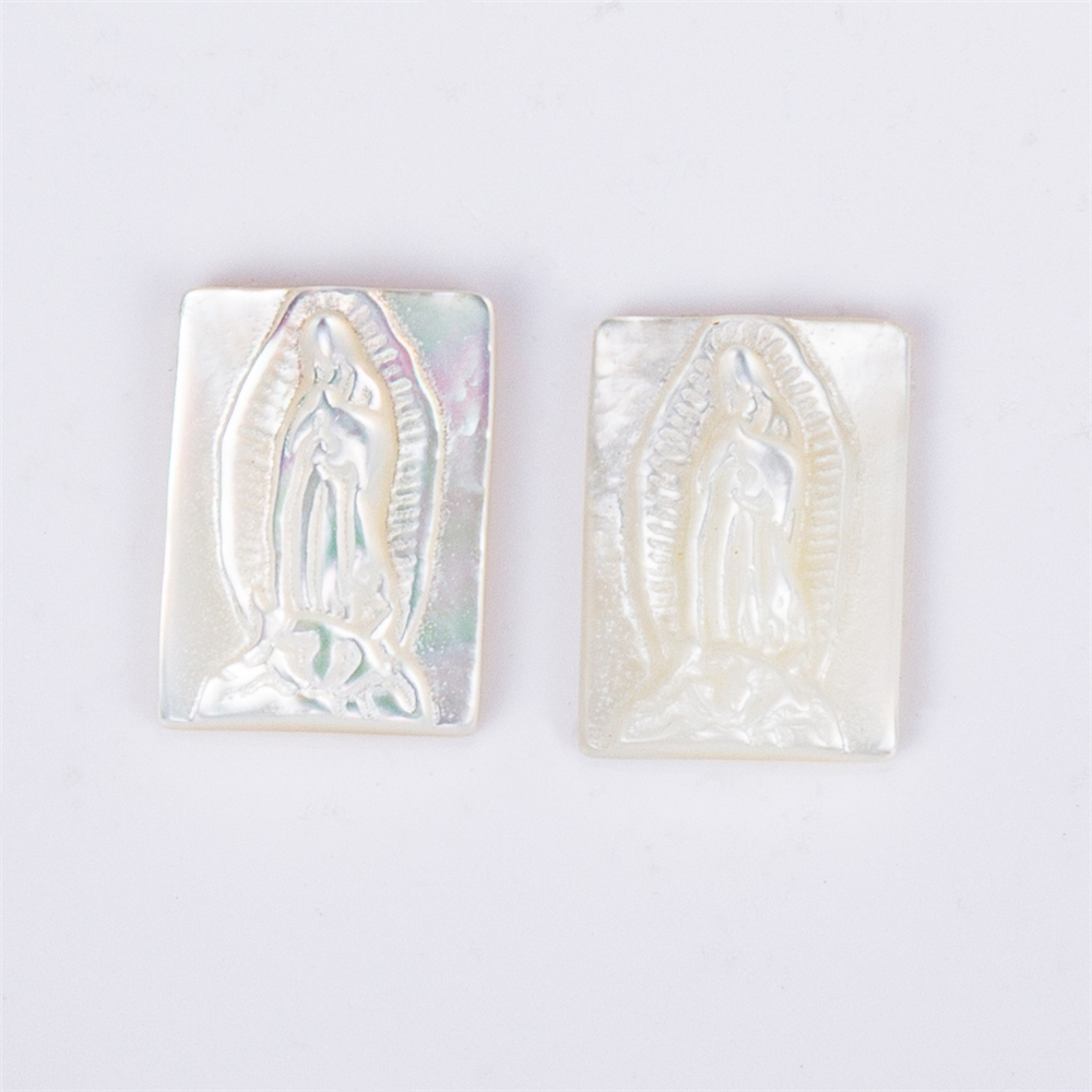 Messi Jewelry - OVAL White Orange Blue FATIMA Shell Mother of pearl Mother Of Pearl 14