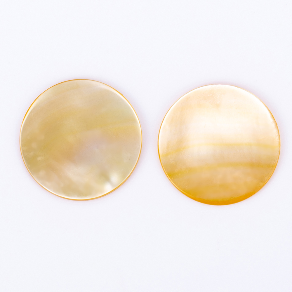 Messi Alahas - 1-1.5mm gibag-on RD White Black Yellow Shell slice Mother of Perrl Mother Of Pearl 10