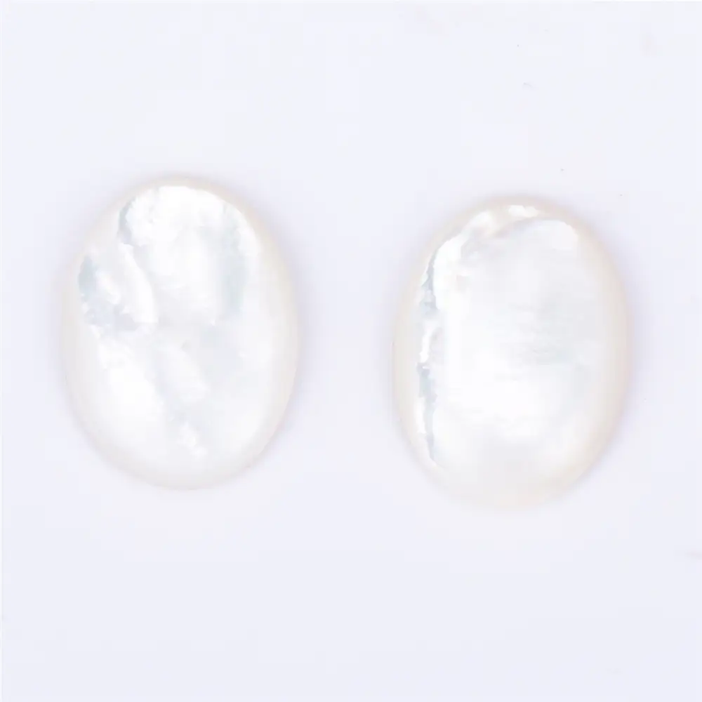 Messi Jewelry - Oval white Shell mother of pearl Mother Of Pearl 1