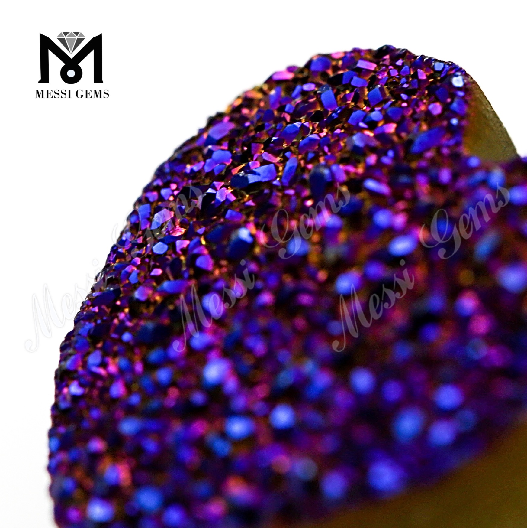 Messi Jewelry - Heart Shape Cabochon Natural Druzy Agate Druzy Agate 14