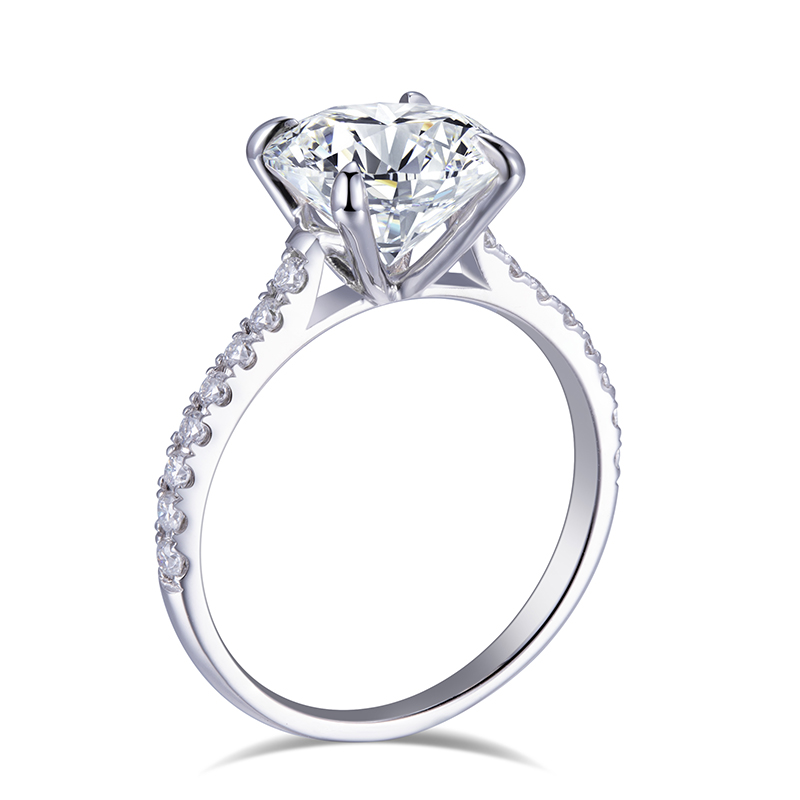 Messi Jewelry - MS-482 Customized 4 Claw 14k 18K Gold 9mm Moissanite Ring Rings 10
