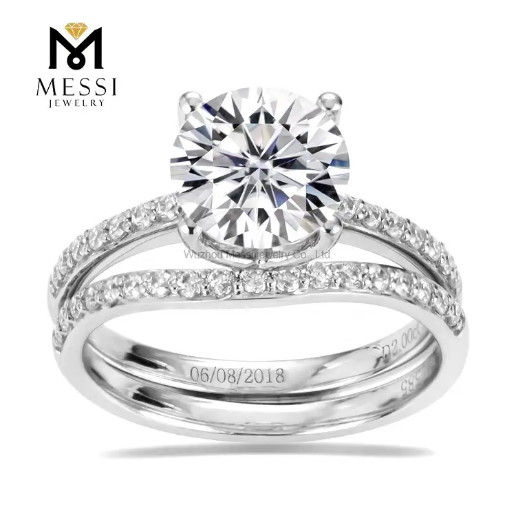 Gioielli Messi - Gioielli Messi Giorri personalizzati in oro bianco 18k 2,0ct D VVS Moissanite Diamond Anghietta 1