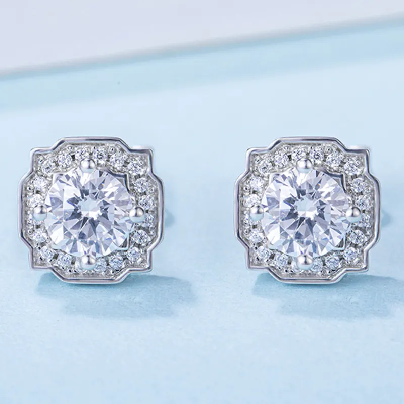 Moissanite Stud Earrings with GRA Certificate and Wholesale Pricing 4
