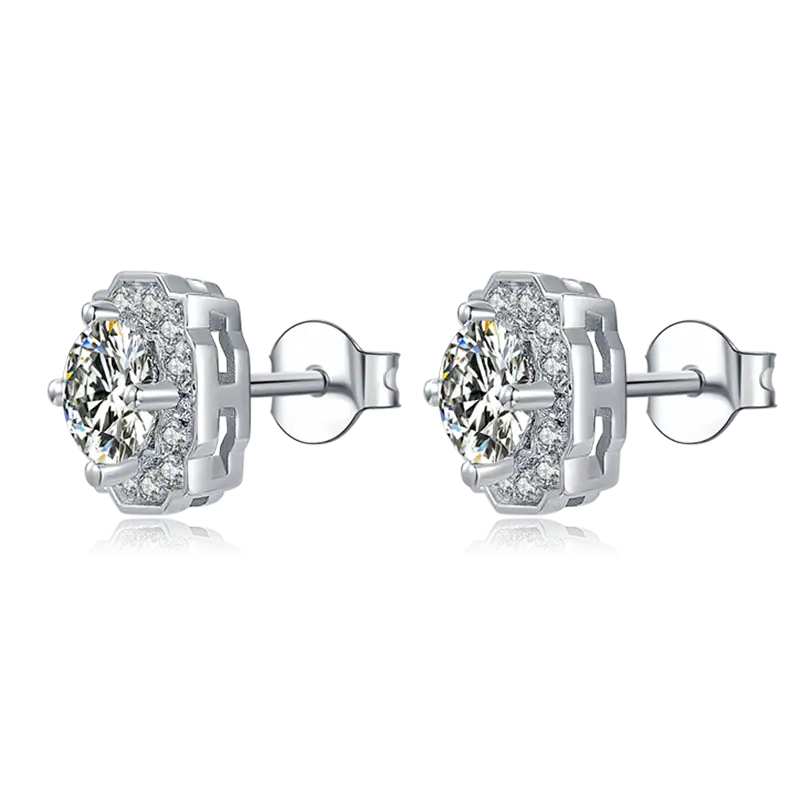 Moissanite Stud Earrings with GRA Certificate and Wholesale Pricing 2