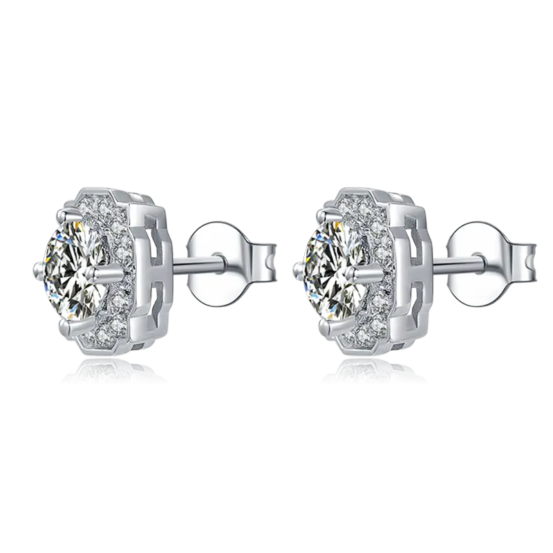 Moissanite Stud Earrings with GRA Certificate and Wholesale Pricing 2