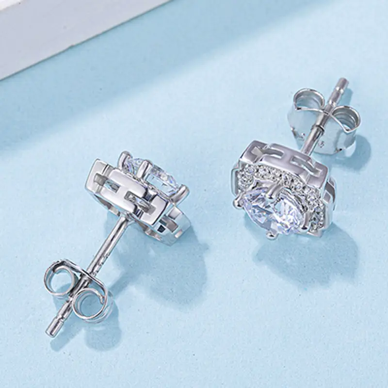 Moissanite Stud Earrings with GRA Certificate and Wholesale Pricing 3