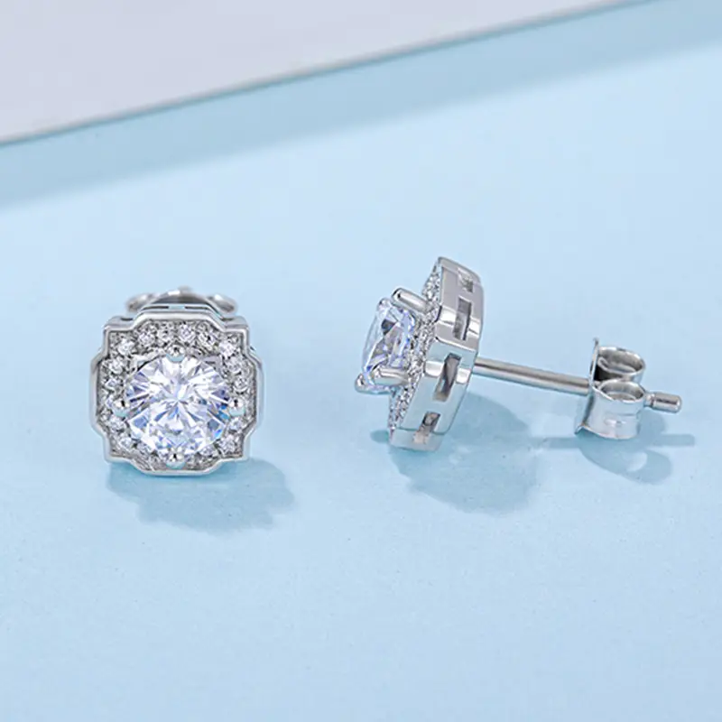 Moissanite Stud Earrings with GRA Certificate and Wholesale Pricing 5