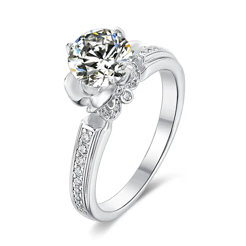 M23A uguale a Tang Yan 1ct Moissanite Gold placcato 925 anello solitario in argento sterling 1