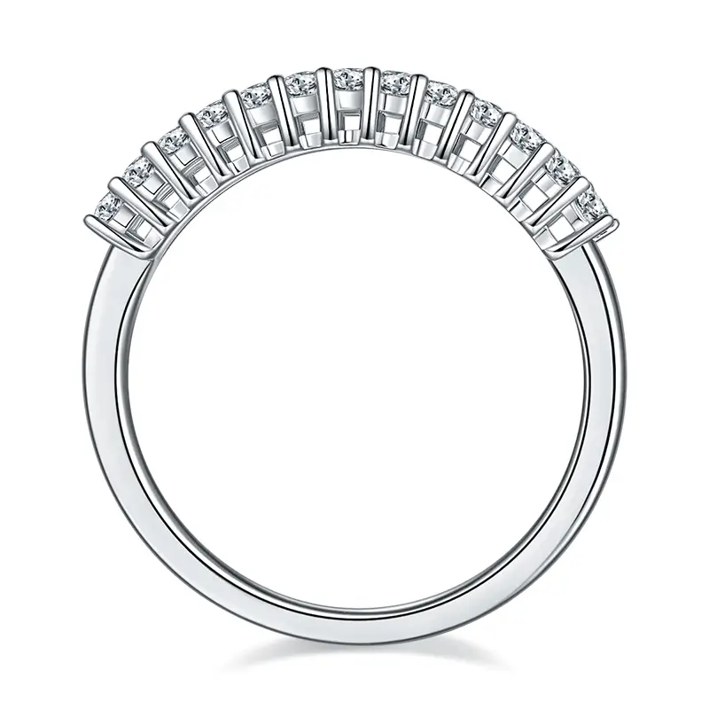 Sterling Silver Moissanite Rings with GRA Certificate 3