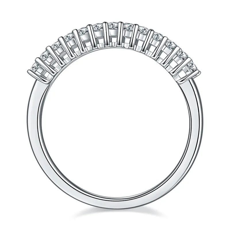 Sterling Silver Moissanite Rings with GRA Certificate 3