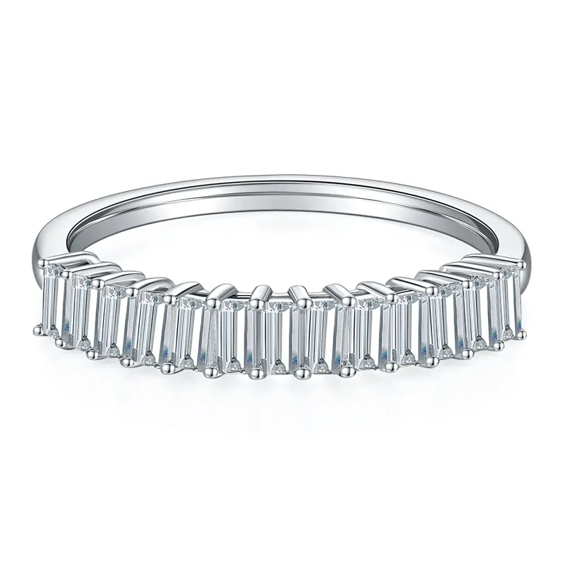 Sterling Silver Moissanite Rings with GRA Certificate 2