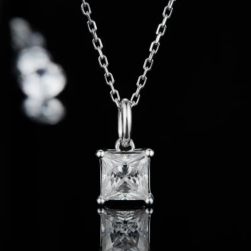 Moissanite Silver Pendant with GRA Certificate 3