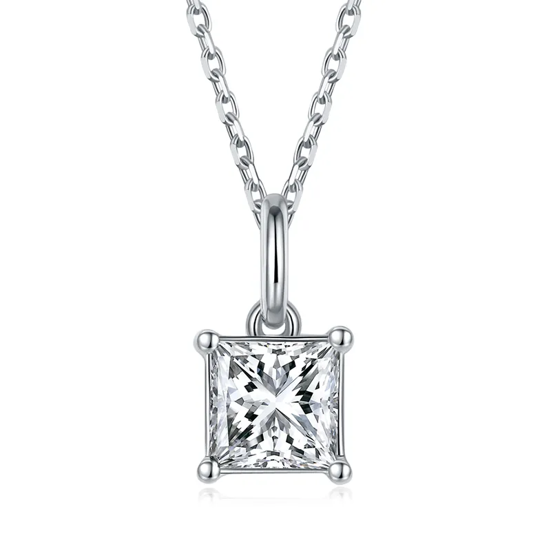 Moissanite Silver Pendant with GRA Certificate 6