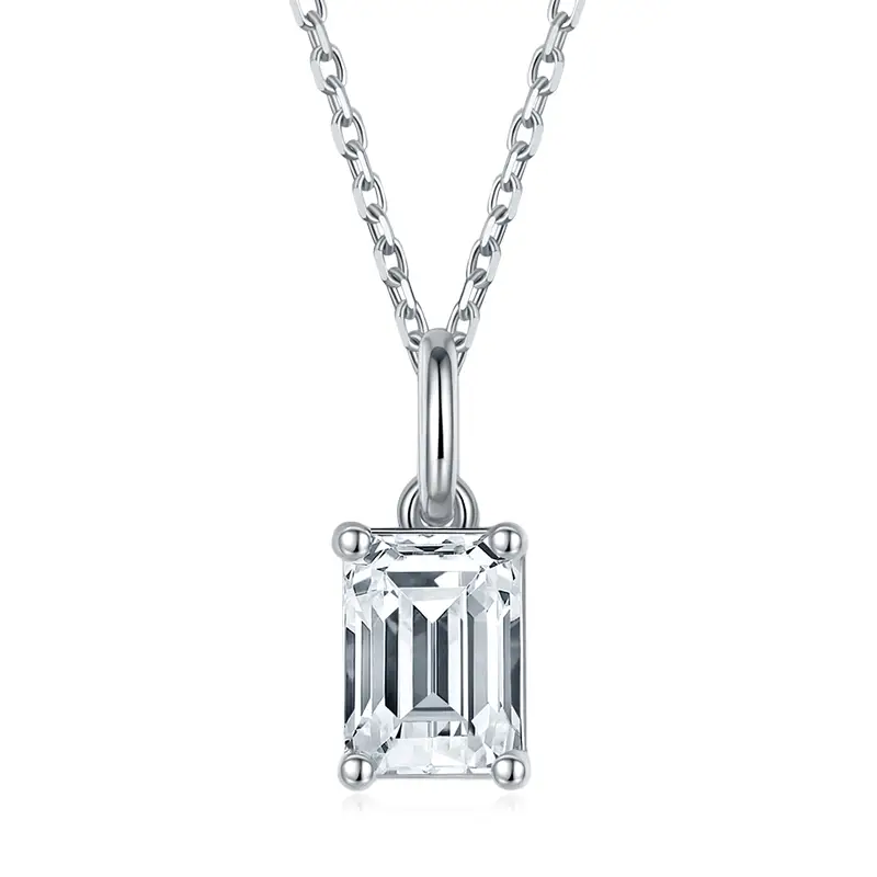 O90D Классический прямоугольник 1CT Моассанит белое золото. 1
