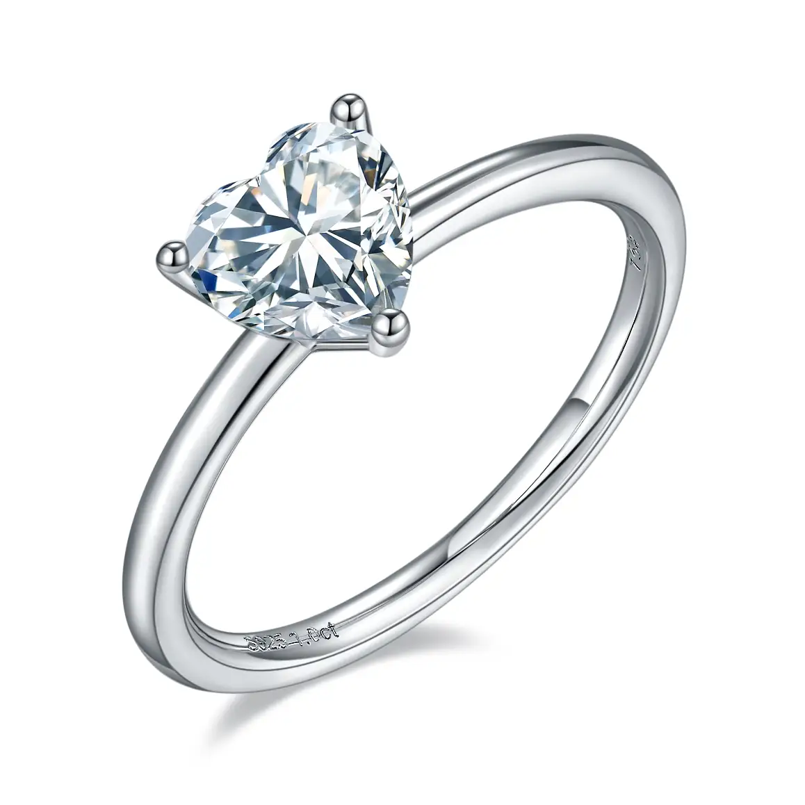 M90C Chiamata classica 1ct 1ct Moissanite Gold Plaked 925 Sterling Silver Solitaire Anello 1