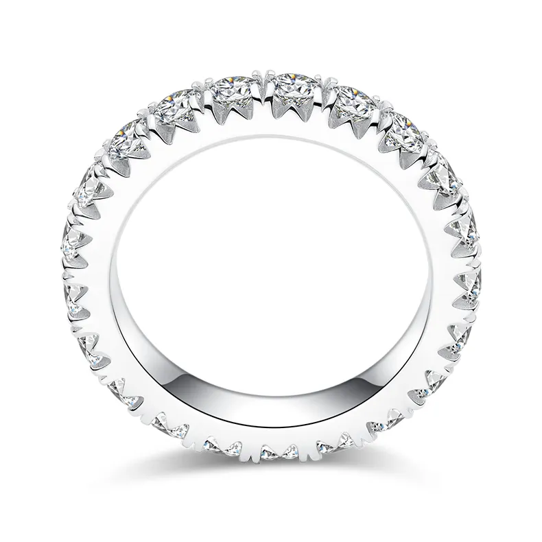 Anelli in argento sterling moissanite con certificato GRA1 2