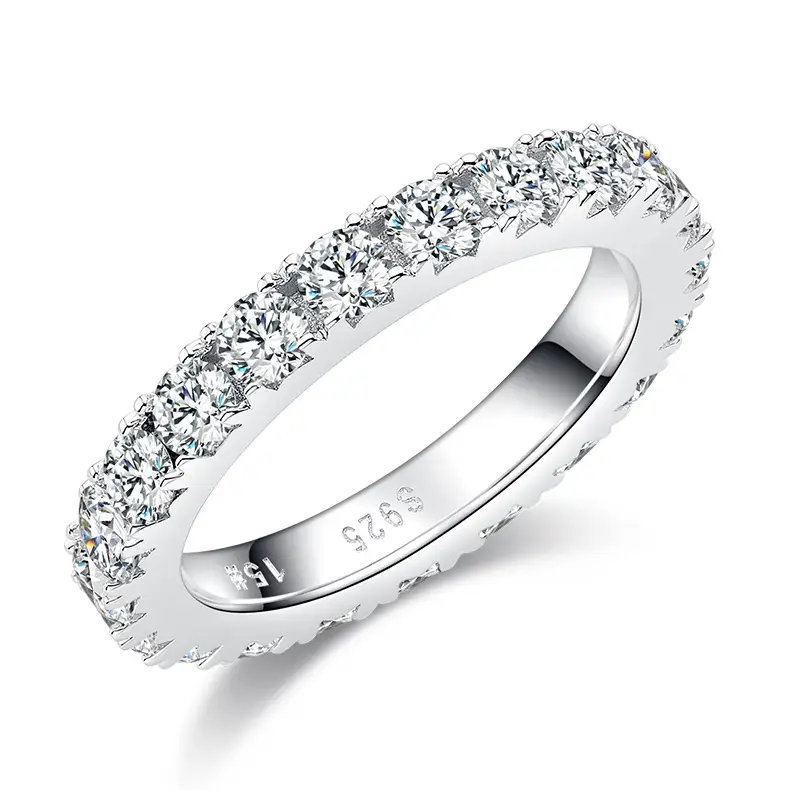 Anello di protezione per unghie micro cerchio M55B 3 mm 3 mm anello solitario in argento sterling in oro 1