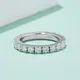 Anelli in argento sterling moissanite con certificato GRA1 5