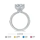 Sterling Silver Moissanite Engagement Rings with GRA Certificate 3
