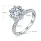 Sterling Silver Moissanite Engagement Rings with GRA Certificate 2