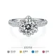 Sterling Silver Moissanite Engagement Rings with GRA Certificate 4
