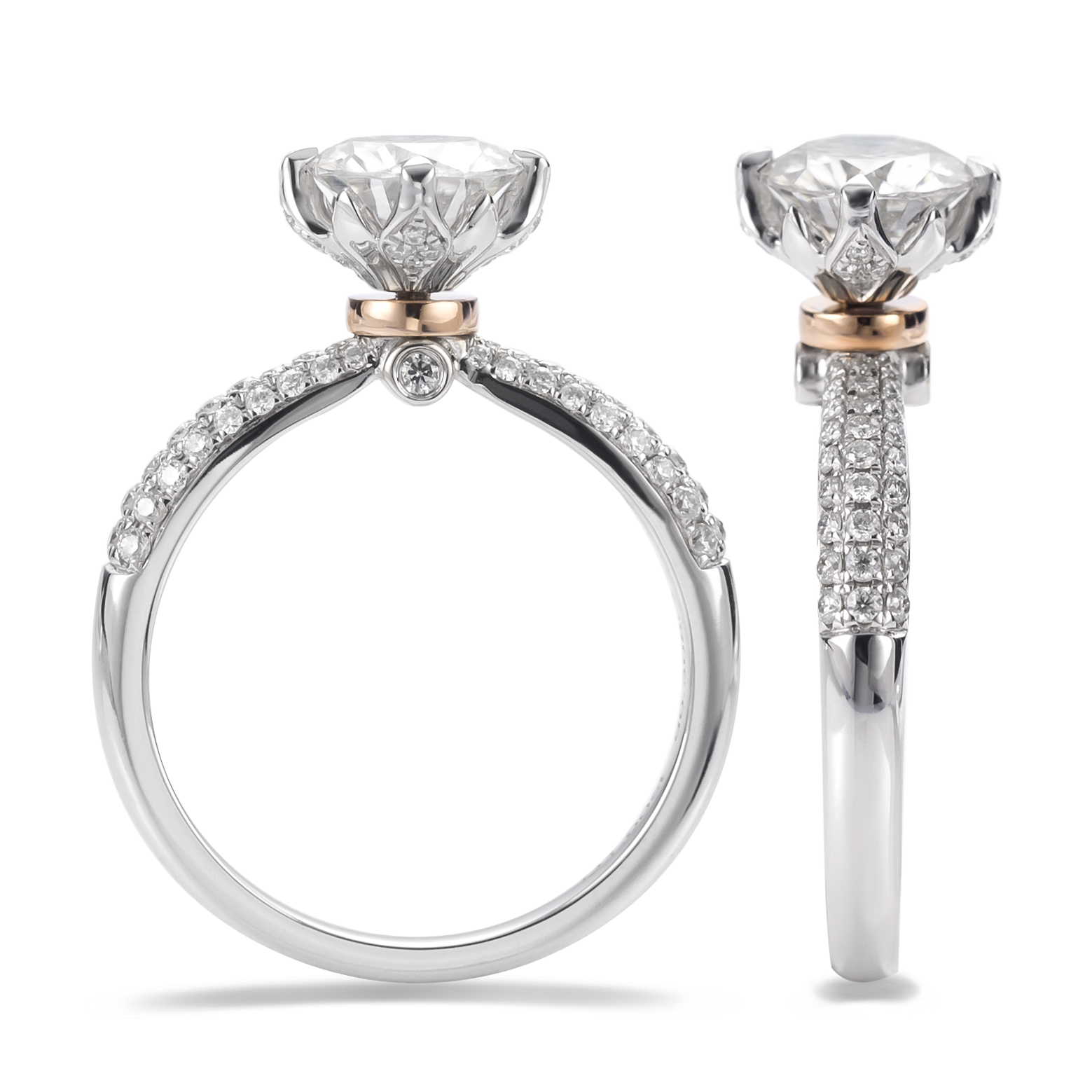 Barang Kemas Messi - Perhiasan Messi Cincin Pakaian Harian Emas Wanita Vintage Borong Lelaki Hadiah Kuning Pesta Moissanite Batu Berlian Cincin cincin 9