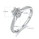 Silver Moissanite -förlovningsringar med GRA -certifikat 2