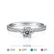 Silver Moissanite -förlovningsringar med GRA -certifikat 4